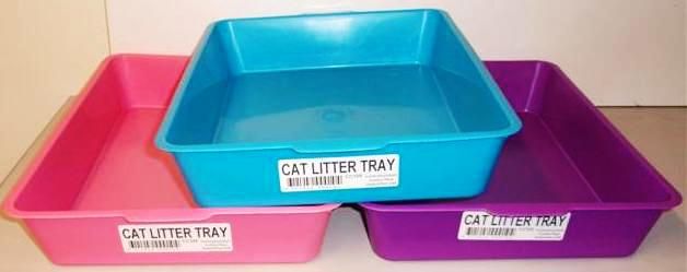 Large low cat litter tray 42cm x 32cm x 7cm - Click Image to Close